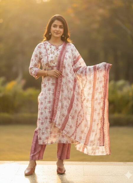 Beautiful Embroidered Three Piece Set